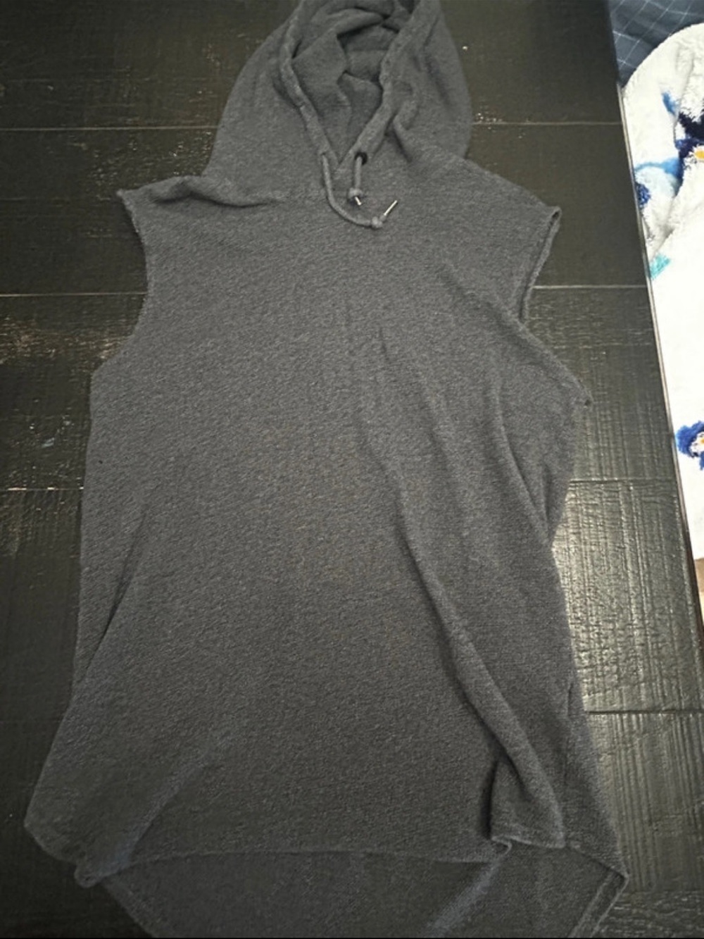PacSun Sleeveless Hooded Knit Top - Charcoal